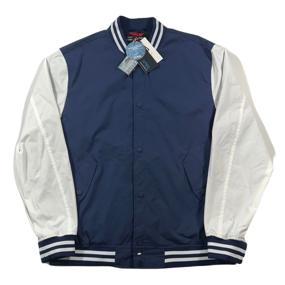 Spire Galaxy Chaud Varsity Jacket Mens 2XL‎ White Navy Waterproof Breathable NEW